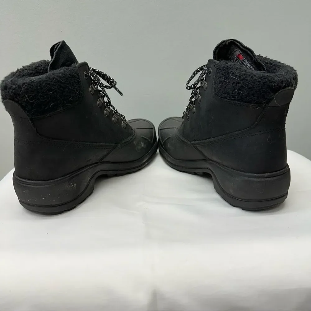 Wolverine EPX water resistant black leather winter work boots women's‎ 10.